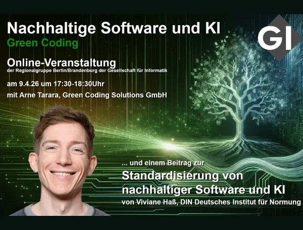 Nachhaltige Software und KI - GI Online Veranstaltung event image